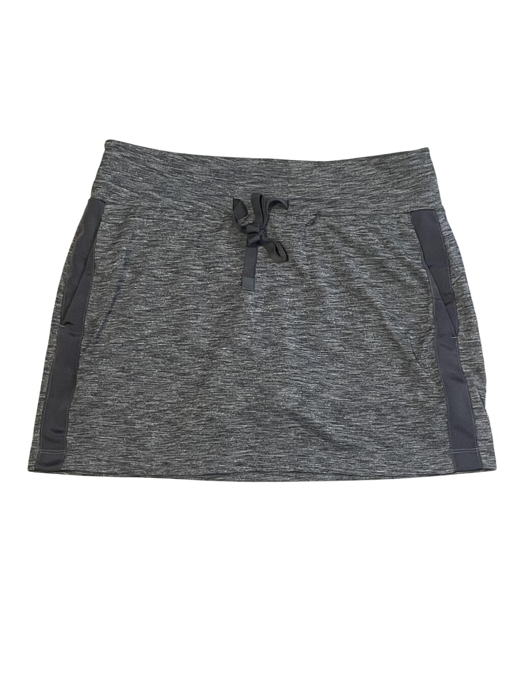 Athleta Skirt Womens Medium Gray Heather Athletic Drawstring Pocket Stretch